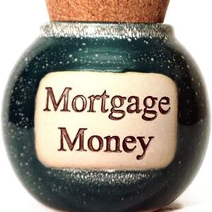 Mortgage Money Hand Crafted Word Jar...The Original Word Jar
